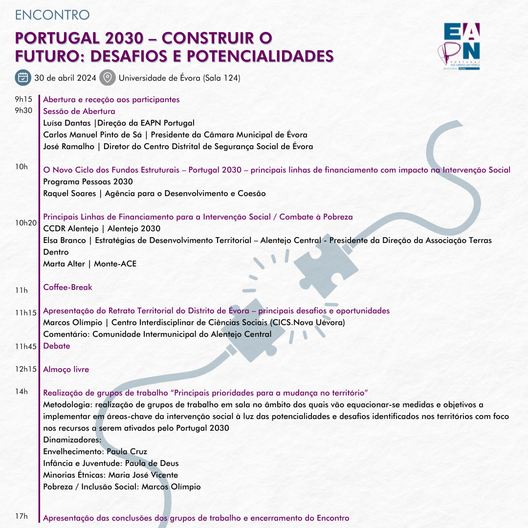 PORTUGAL 2030 – CONSTRUIR O FUTURO DESAFIOS E POTENCIALIDADES (Post para Instagram)